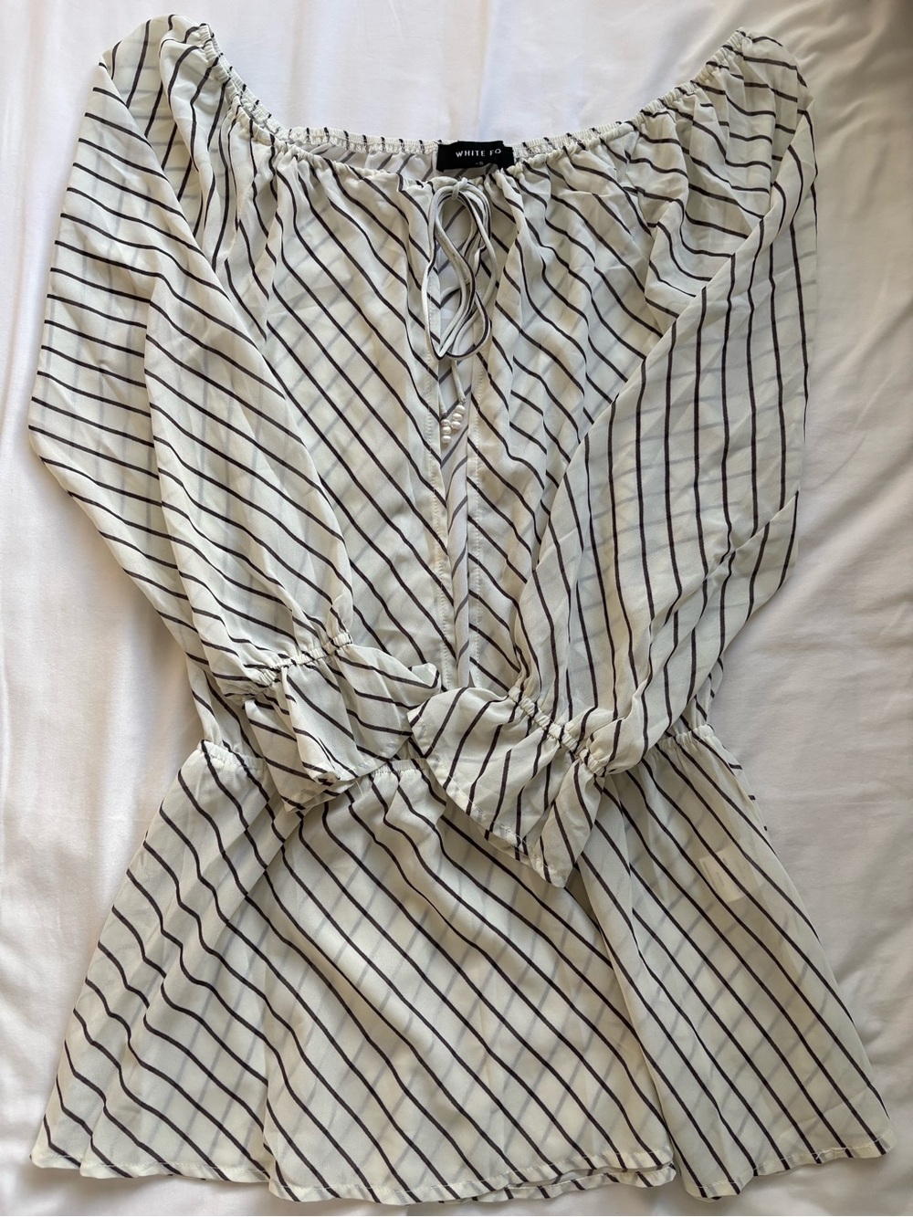 White Fox Back to Shore Long Sleeve Mini Dress